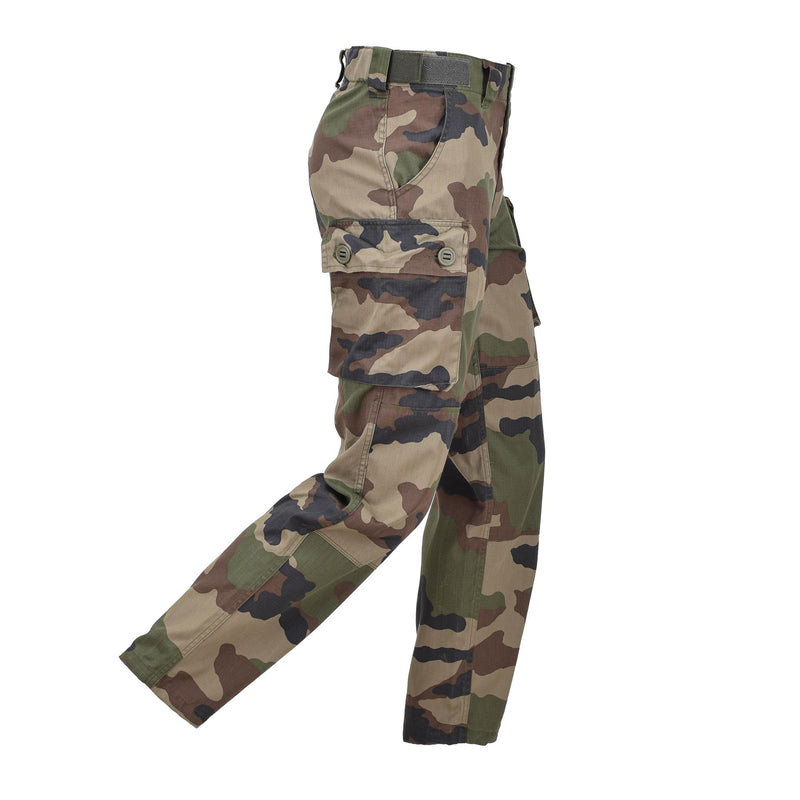 Pantalones de carga militar franceses originales CCE CAMO RIPSTOP ANTI-MOSQUITOS tratados