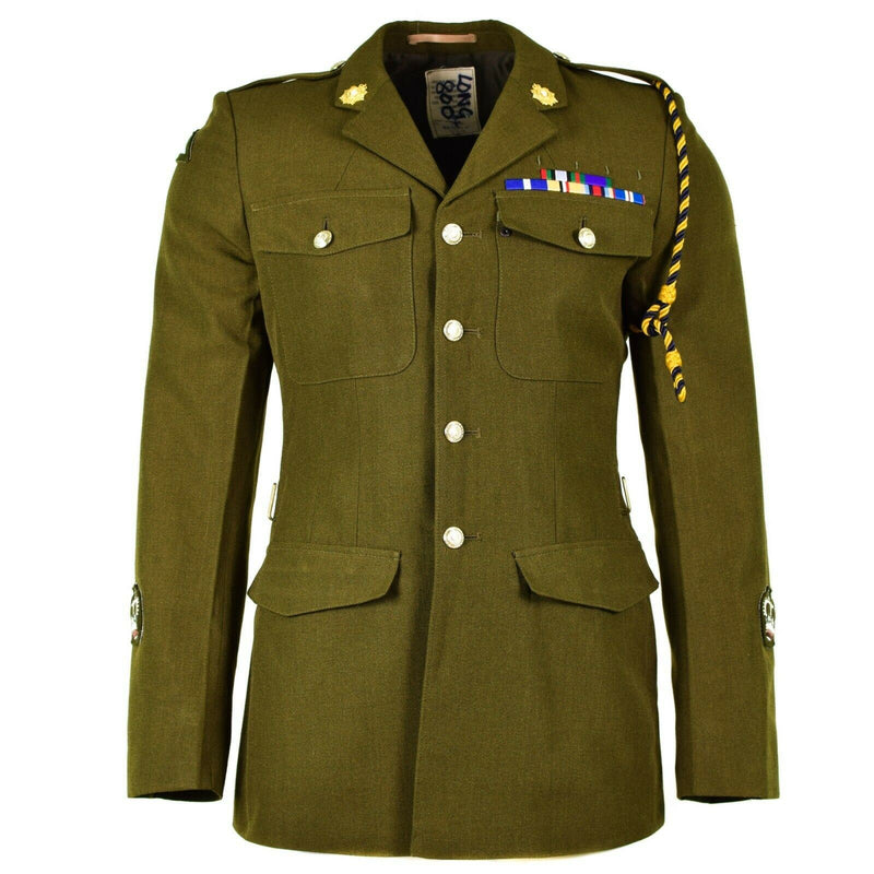 Genuino uniforme del ejército británico oliva caqui chaqueta formal odio militar