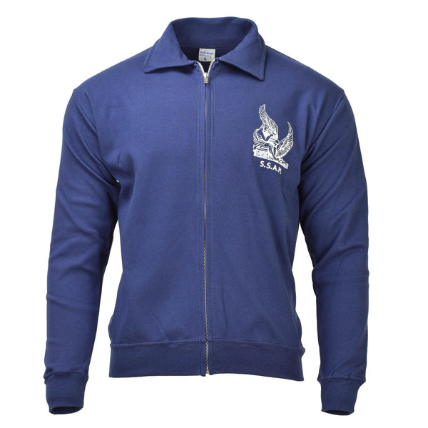 Chaqueta deportiva azul deportivo de la Fuerza Aérea italiana original