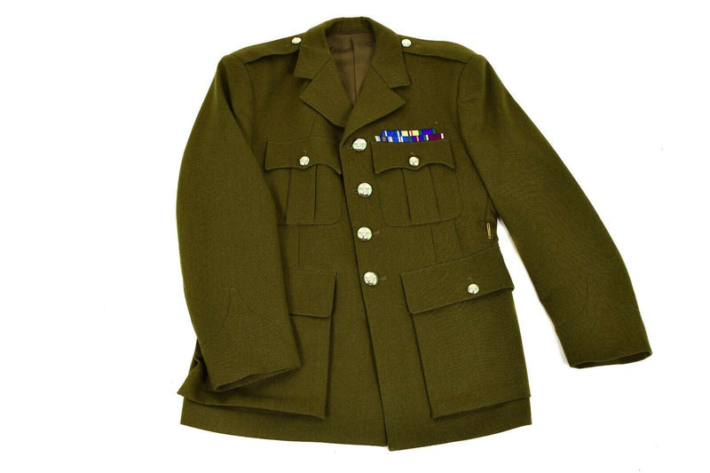 Genuino uniforme del ejército británico oliva caqui chaqueta formal odio militar