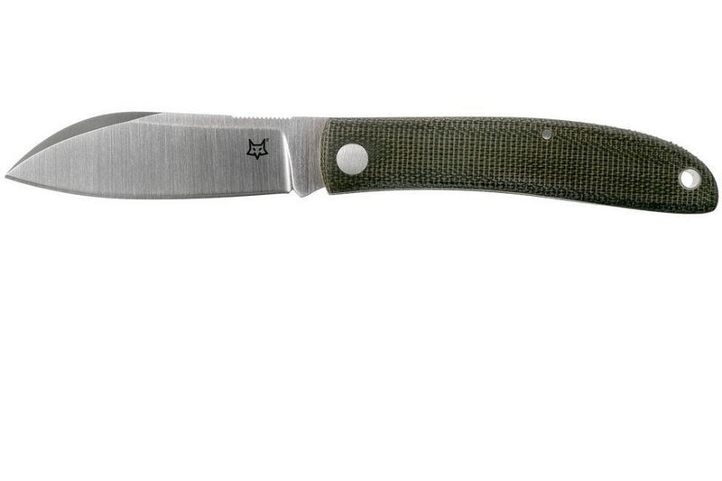 Fox Knives Brand Italia Livri Cuchillo plegable de acero inoxidable M390 Verde Micarta