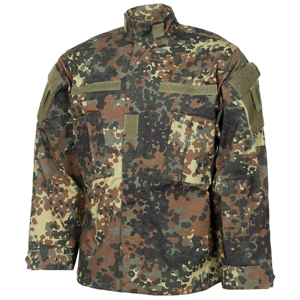 MFH Brand U.S. Style Military Jacket Uniforme de campo Flecktarn Camo Ripstop NUEVO