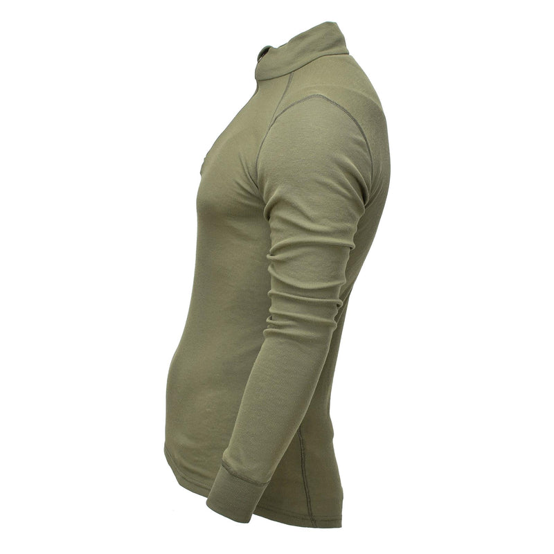 Camisas de ropa interior militar holandesa genuina capa base manga larga cuello alto