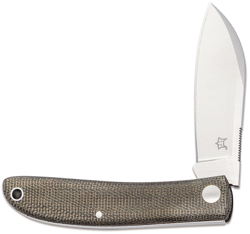 Fox Knives Brand Italia Livri Cuchillo plegable de acero inoxidable M390 Verde Micarta