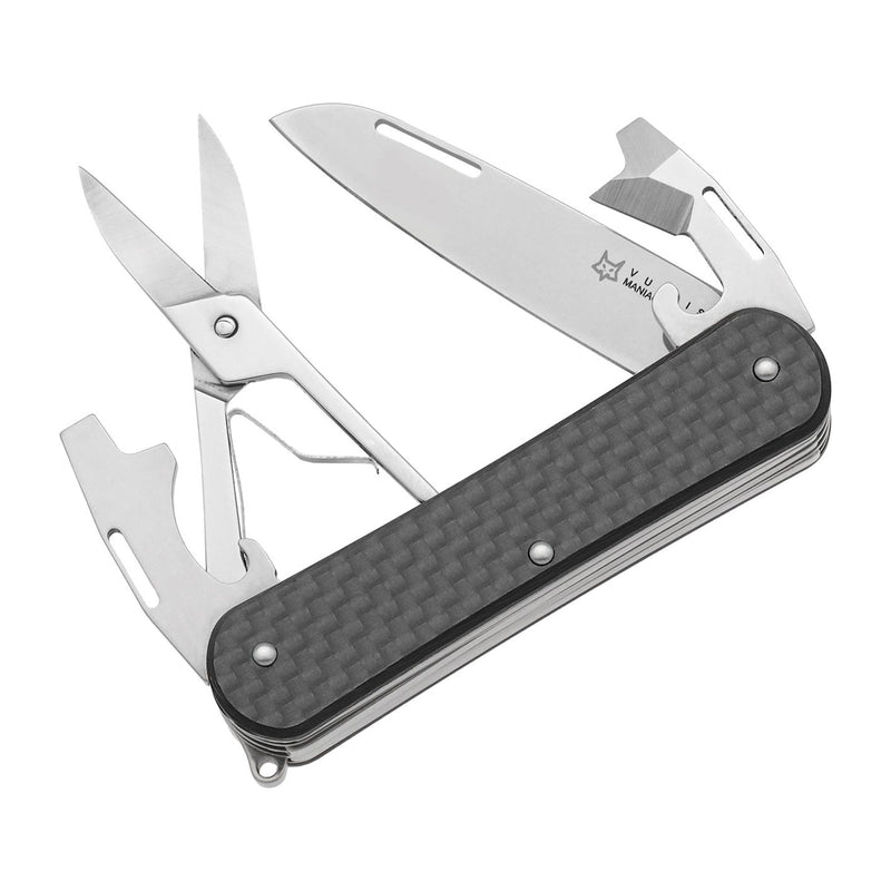 Fox Knives Vulpis FX-VP130-F4 CF Multi Herramienta de bolsillo de bolsillo Acero inoxidable M390