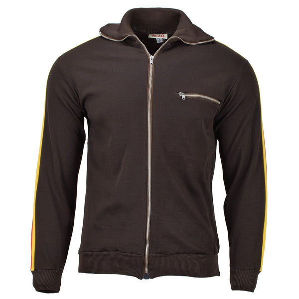 Armero alemán original NVA Sports Chaqueta marrón Traz de tren con cremallera de tren ActiveWear