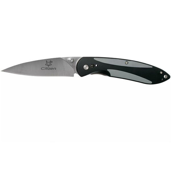 Fox Knives Ciudadano Centofante Ni una cuchilla de bolsillo Punto de lanza llave cuchillo plegable negro