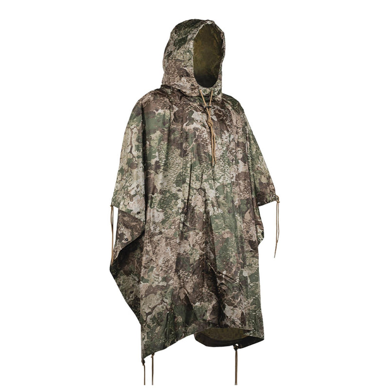 Mil-Tec Poncho Camuflage PVC Ripstop con capucha impermeable recubierta de agua Ripstop