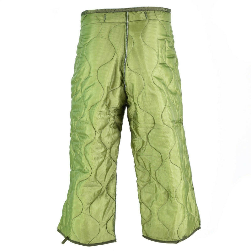 Pantalones acolchados del ejército original de EE. UU. M65 Finamiento térmico calentador 3/4 Nuevo