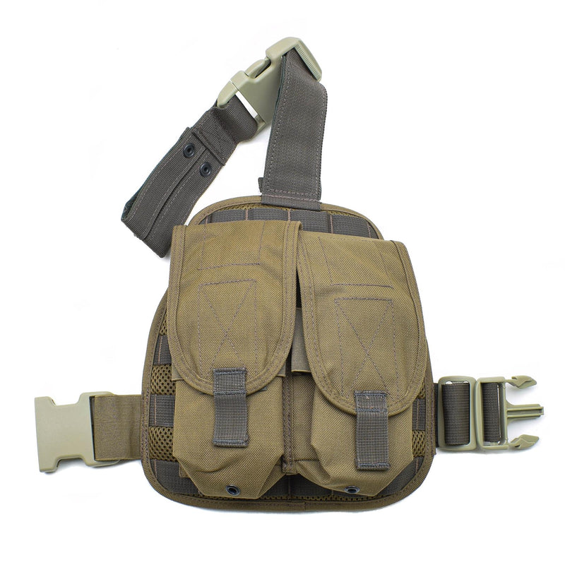 Plataforma original de la pierna de la pierna de la pierna del ejército holandés nylon coyote molle 2 revista bolsas