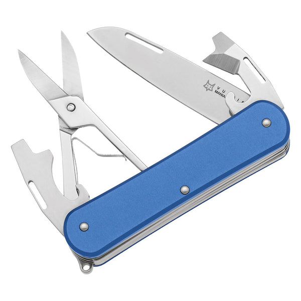 Fox Knives Vulpis FX-VP130-F4 SB Multi Tool Knife N690CO BLADE DE ACERO AZUL