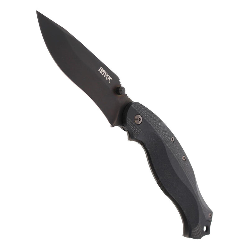 Fox Knives Havoc Plegado Cuchillo Punto de caída de cuchillo Bloque de titanio Bloqueo N690CO Acero