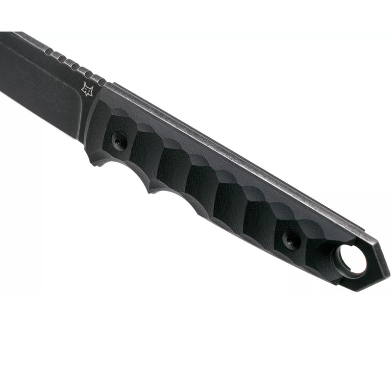 Fox Knives Ryu Tactical Modificado Tanto Forma Fijar cuchilla Fijar Stone Stone Black