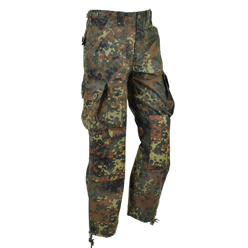 Mil-Tec Brand Military Style Flecktarn Bdu Commando Pantalones Ligeros Ripstop