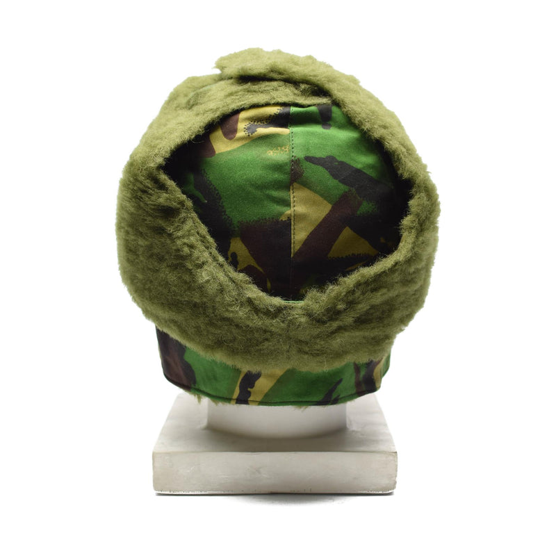 Auténticas fuerzas del ejército británico Sombrero de invierno Plegable orejas DPM Camuflaje de bosques