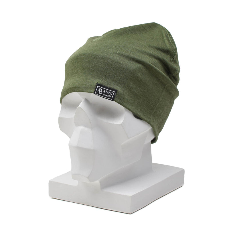 A.Blochl Merino Beanie Sports Sports Showking Headwear de reloj transpirable Olive