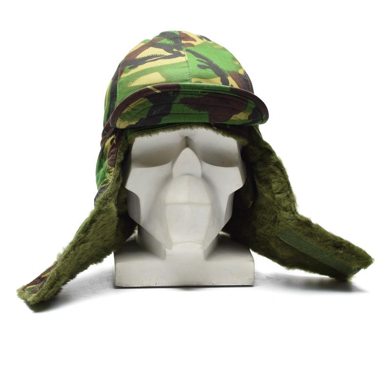 Fuerzas originales del ejército británico Sombrero de invierno Ears plegables DPM Camuflaje de bosques