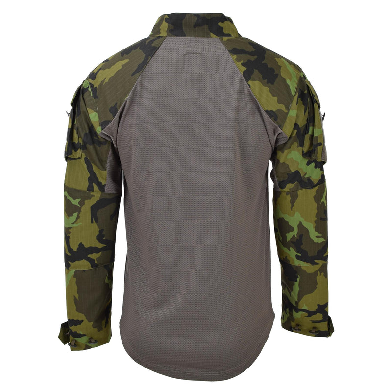 Camisas de combate tácticas del ejército checo original Ubac Woodland Camo Manga larga NUEVO