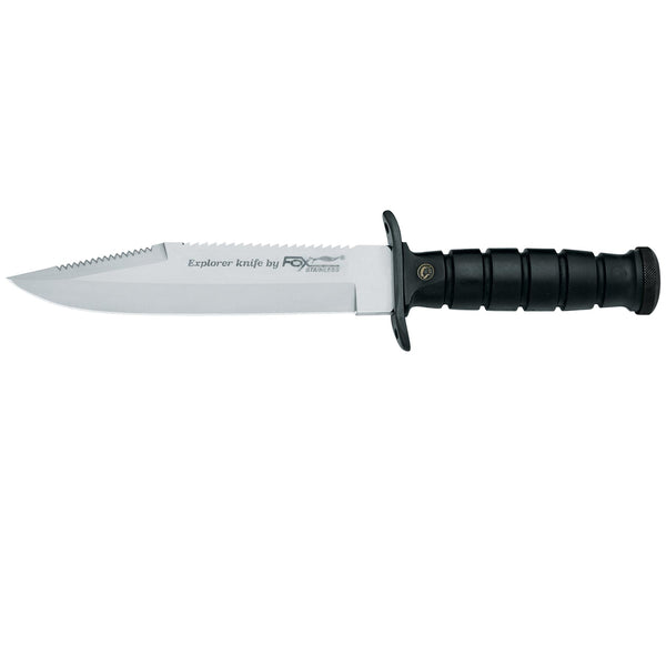 Fox Knives Explorer Military Knife fijo 55-57 HRC 440 Kit de supervivencia de cuchilla de acero