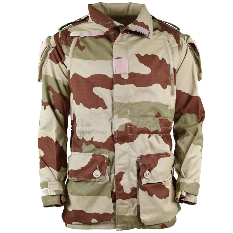 Genuino ejército francés parka fele t4 s2 chaqueta de combate desierto camufla