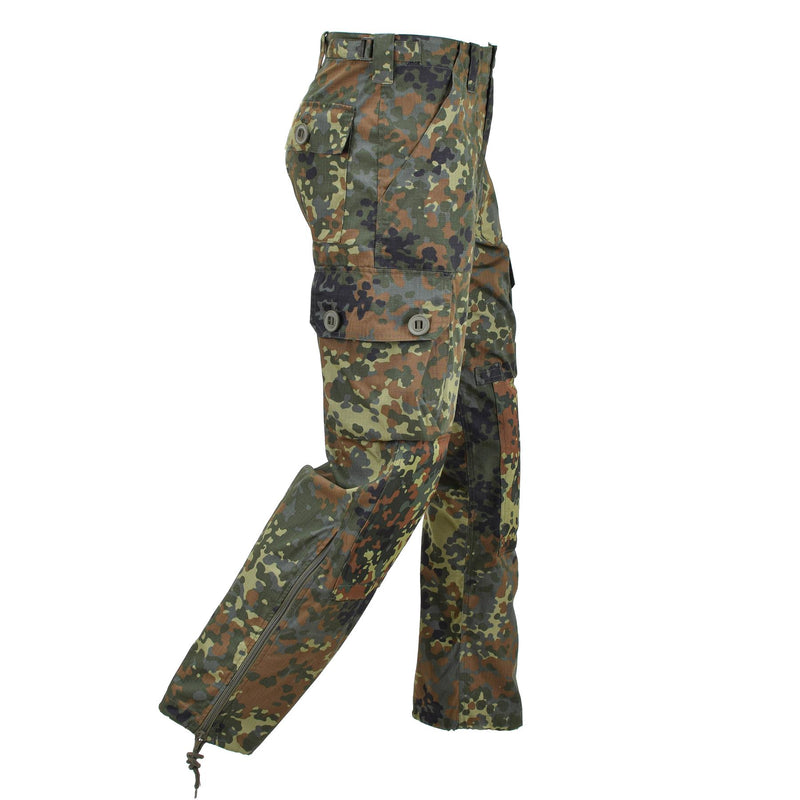 Mil-Tec Brand Military Style Flecktarn Bdu Commando Pantalones Ligeros Ripstop