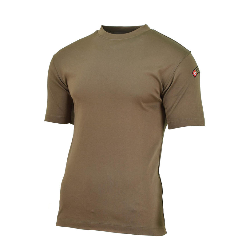 Camisetas originales del ejército suizo Camiseta de ropa deportiva transpirable, seca, seca, excedente de ropa deportiva.