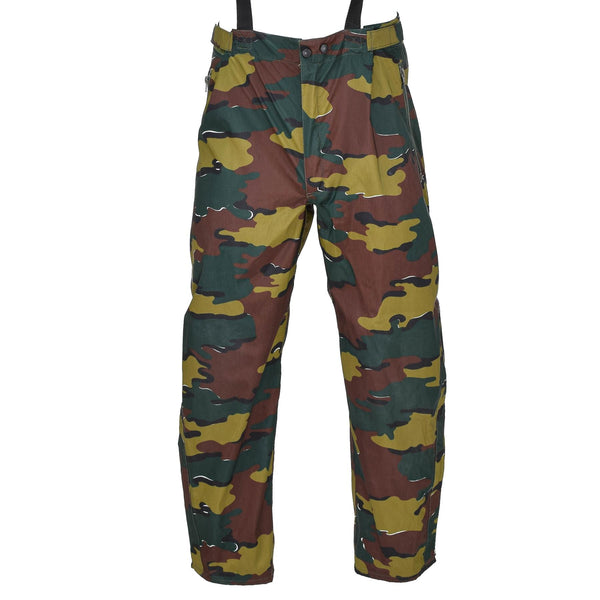 Pantalones impermeables militares belgas originales camuflaje de camuflaje seyntex pantalones de lluvia