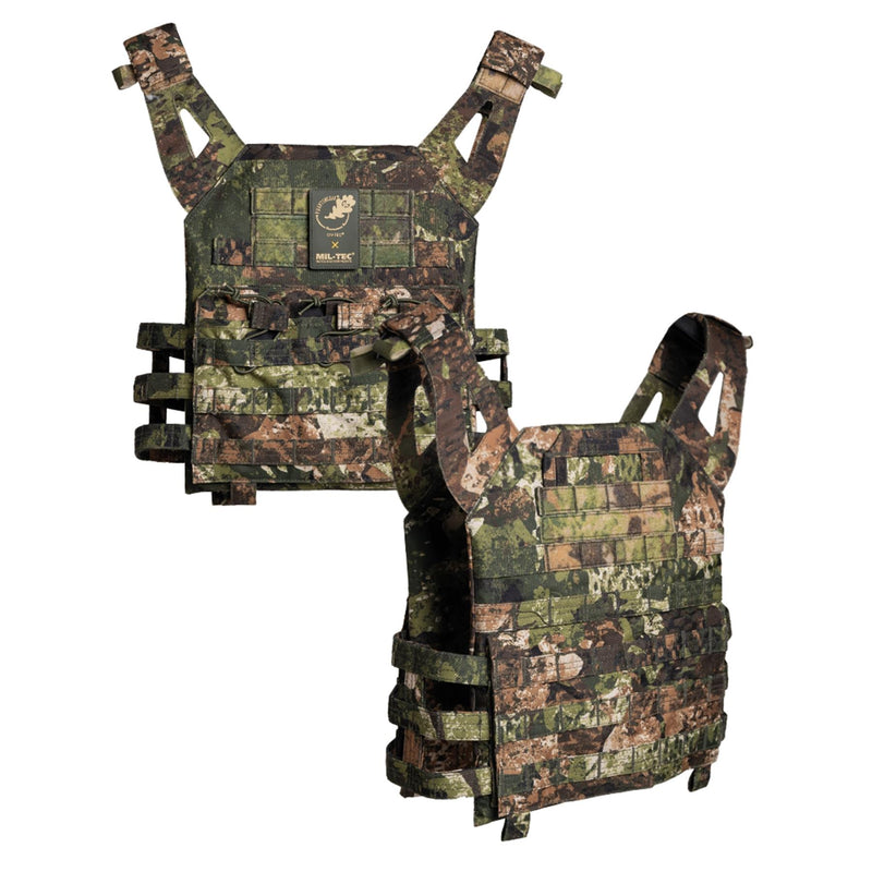 Mil-Tec Army Plate Carrier Gen II Camuflage Chaleco PVC Recubierto cómodo Molle