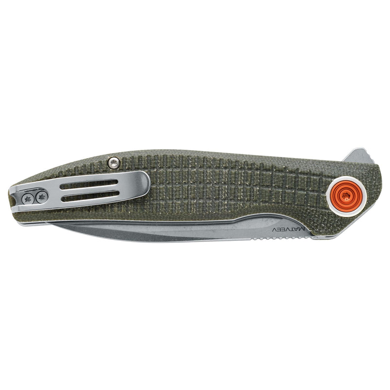 Fox Knives Artia BF-765 OD Punto de bolsillo plegable Punto de caída de acero inoxidable D2