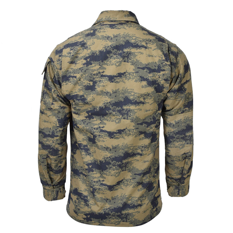 Chaqueta táctica del ejército turco original camuflaje digital azul ripstop duradero