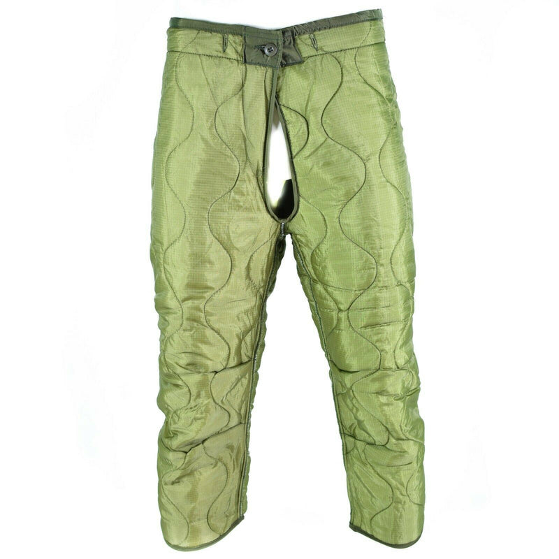 Pantalones acolchados del ejército original de EE. UU. M65 Finamiento térmico calentador 3/4 Nuevo