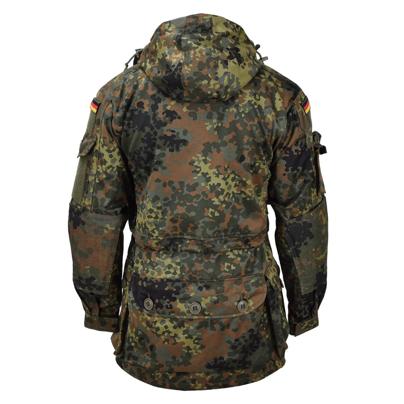 Leo Kohler Militar Ksk Smock Chaqueta táctica Campo Camufe de campo con capucha Flecktarn