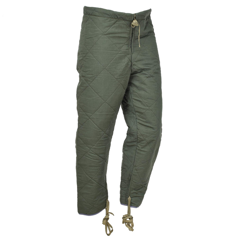 Pantalones de forro de oliva del ejército checo original Invierno cálido calientes calientes vintage Nuevo