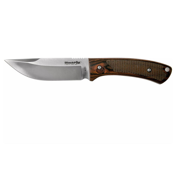 Fox Knives Companion Fijar cuchillo de cuchilla Punto de caída de acero inoxidable AISI 440C