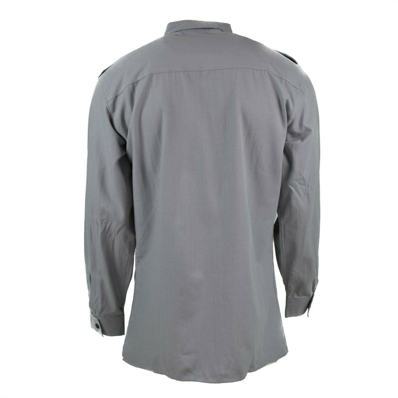 Camisa genuina italiana camisa gris camisas de manga larga nueva