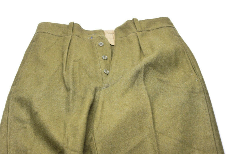 Pantalones de campo de lana del ejército rumano genuino Pantalones de combate Caki OD Green Rumania