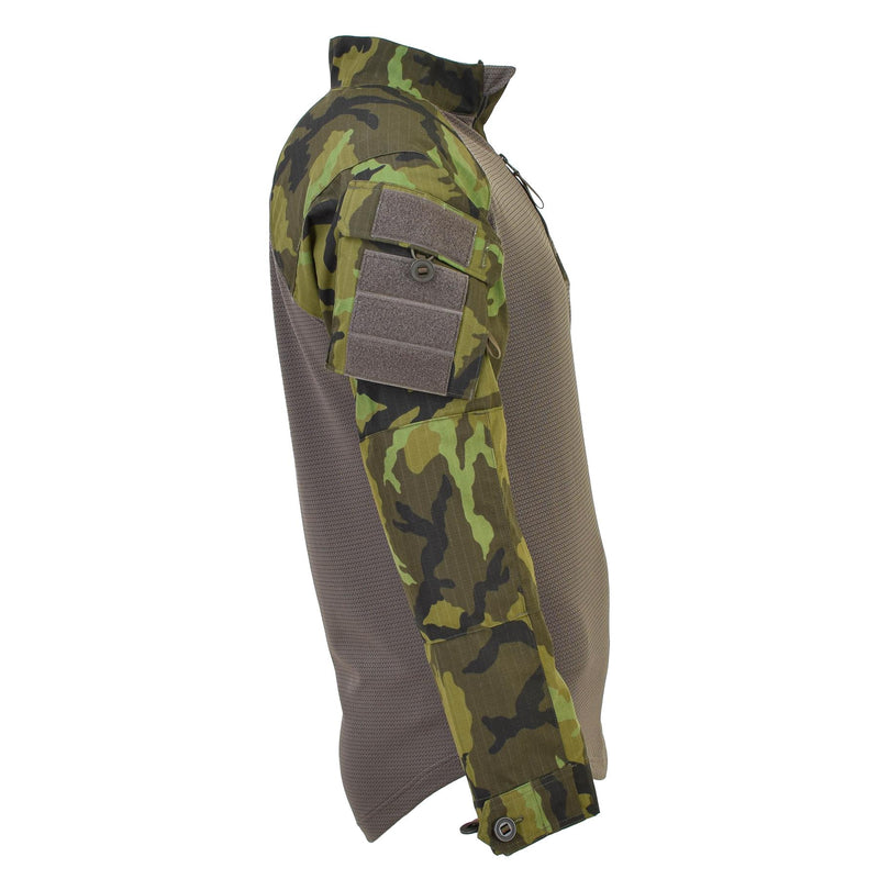 Camisas de combate tácticas del ejército checo original Ubac Woodland Camo Manga larga NUEVO