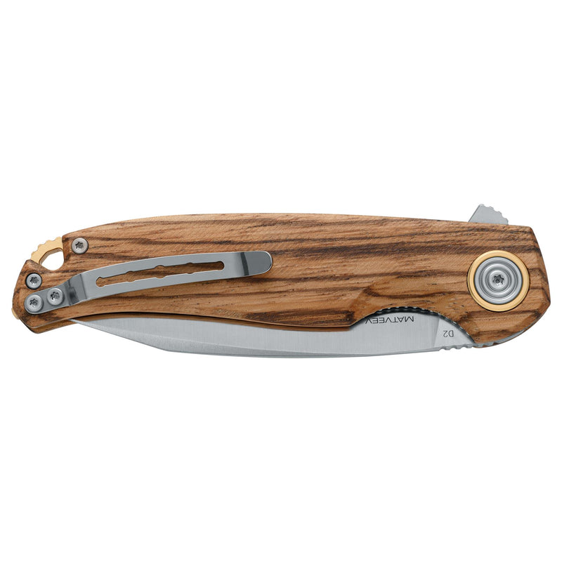 Fox Knives argus plegable de bolsillo de bolsillo Punto de caída 59-61 HRC Acero inoxidable D2