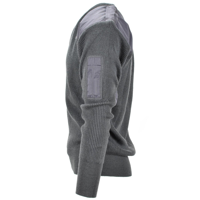 Comando original del ejército italiano Jumper Jumper Grey Wool Séter Neck Séter nuevo