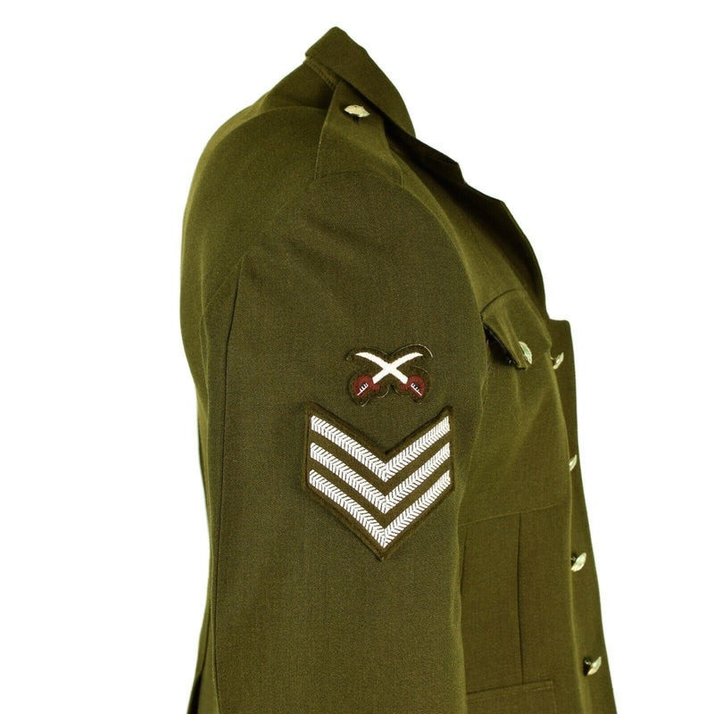 Genuino uniforme del ejército británico oliva caqui chaqueta formal odio militar