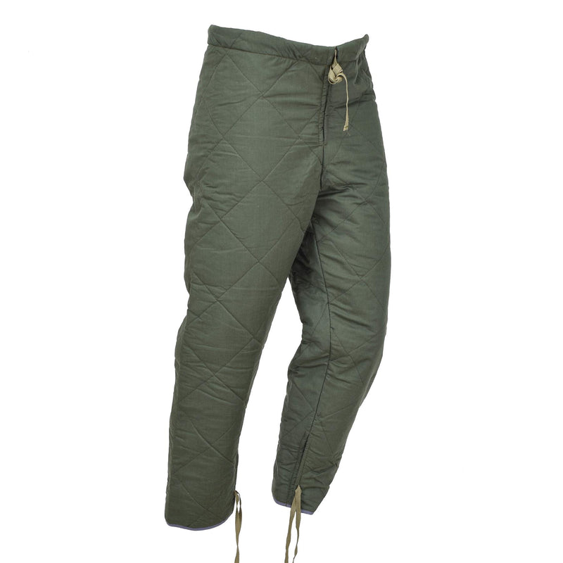 Pantalones de forro de oliva del ejército checo original Invierno cálido calientes calientes vintage Nuevo