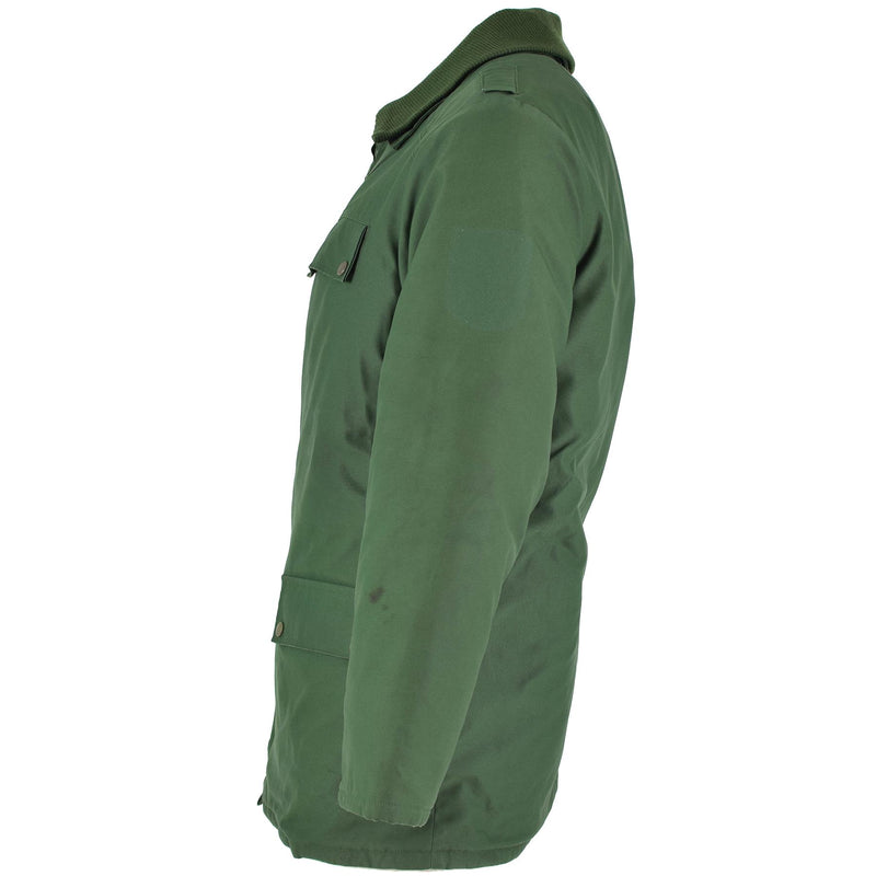 Oficial de policía alemán original Parka Finabel de chaqueta a prueba de viento verde con capucha cálida