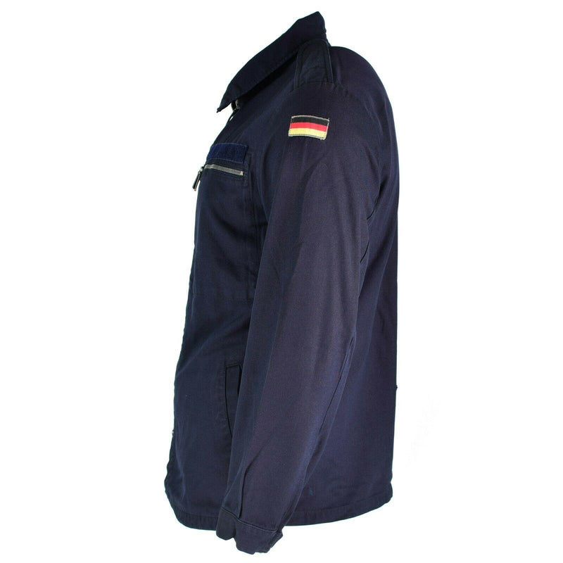 Chaqueta del ejército alemán original Chaqueta azul marina azul marino con cremallera aramid resistente al fuego