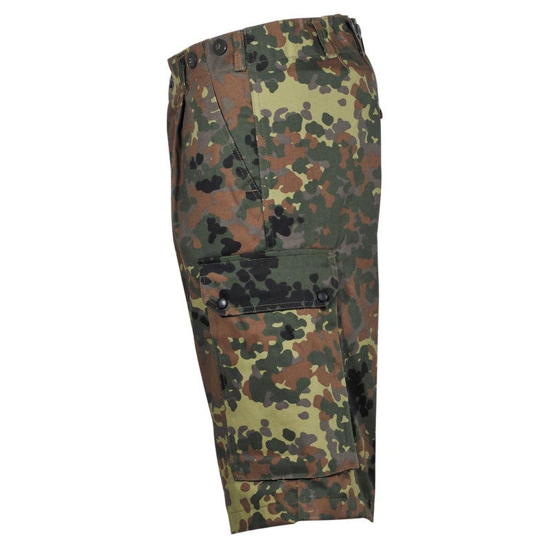 MFH Brand Sorthy Shorts Bermuda Flecktarn Camo Sturdy Ripstop Uniforme Nuevo