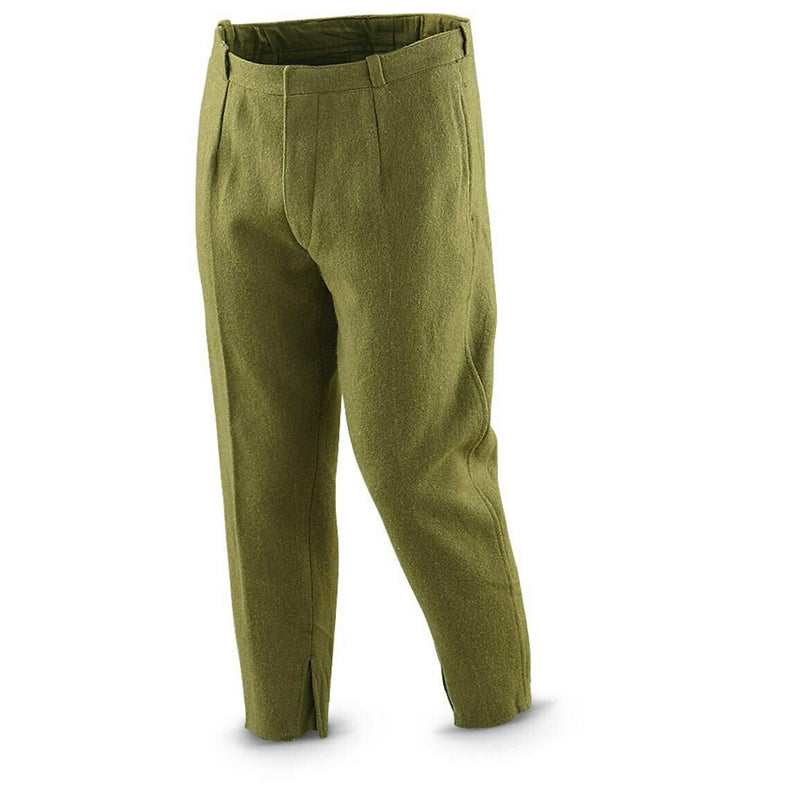 Pantalones de campo de lana del ejército rumano genuino Pantalones de combate Caki OD Green Rumania