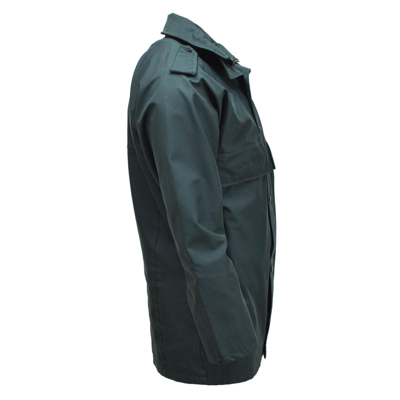 Uniforme de policía británico original Anorak impermeabilizan el impermeable verde sin forro verde