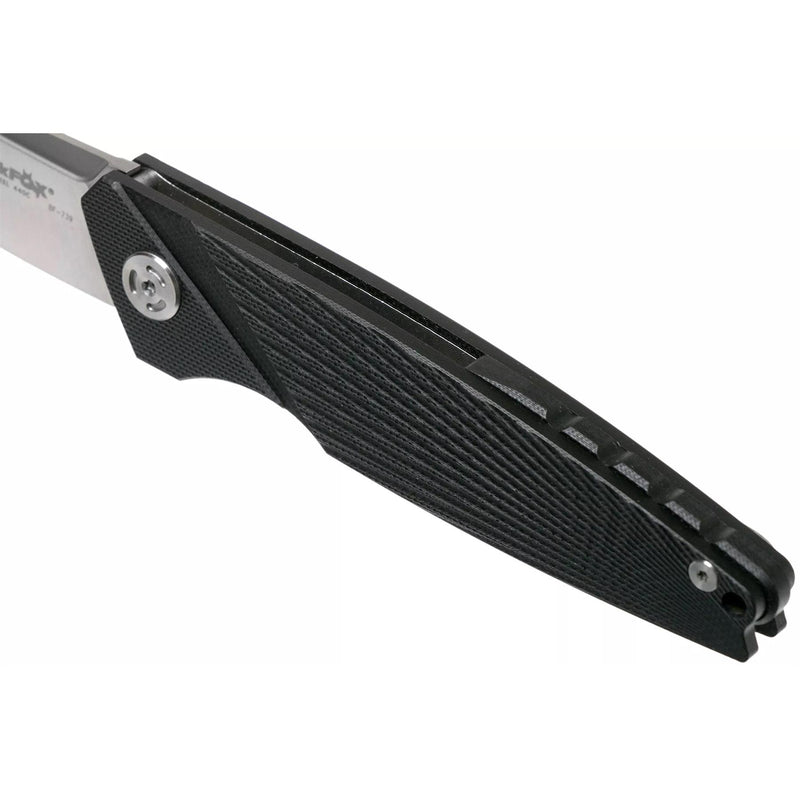 Fox Knives Brand Plegador de bolsillo plegable Metropolis de acero inoxidable 440c recubierto de satén