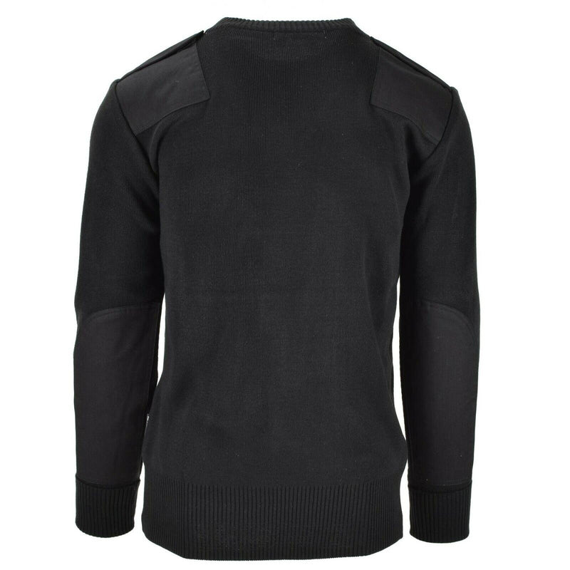 Jumper de julio de julguesos de la policía del ejército británico original suéter negro con cuello negro nuevo