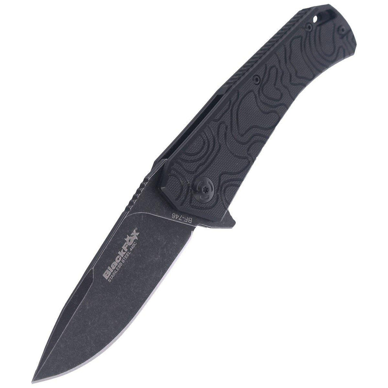 Fox Knives Echo 1 Nina de bolsillo plegable Reubique de lavado de piedra Idroglider