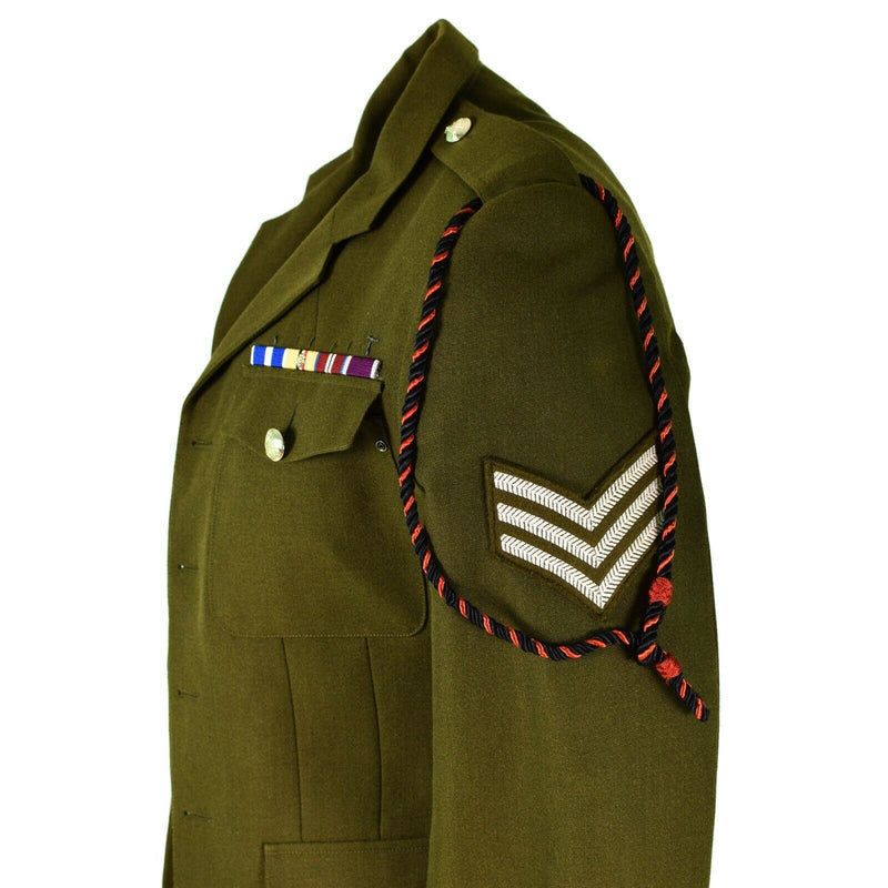 Genuino uniforme del ejército británico oliva caqui chaqueta formal odio militar